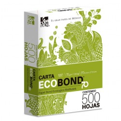 Paquete de Papel Reciclado Ecobond Carta 75 gr 1/500 Hojas