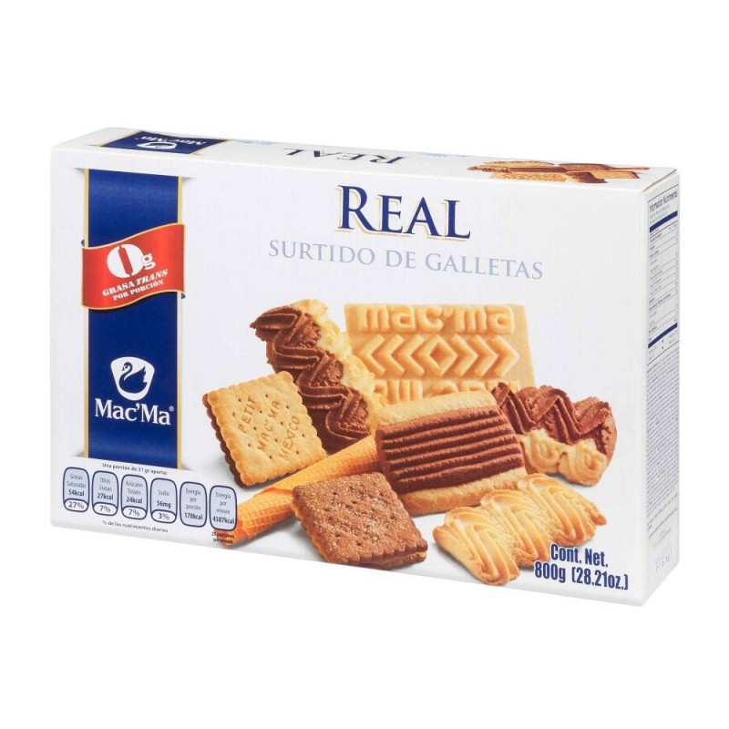 GALLETAS MACMA SURTIDO REAL 800 G 1/1 128238