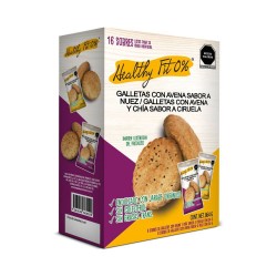 GALLETAS DE AVENA HEALTHY FIT 0% AVENA NUEZ + CIRUELA CON CHIA 854 G 1/16