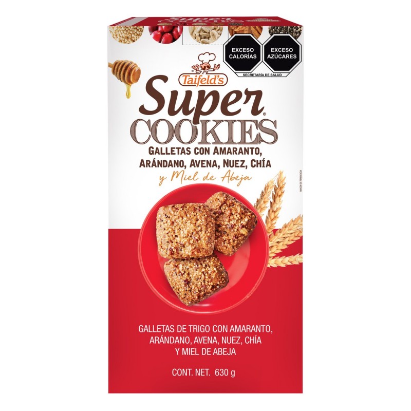 GALLETAS DE TRIGO SUPER COOKIES TAIFELDS 630 G 1/14