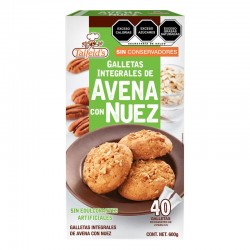 GALLETAS INTEGRALES DE AVENA CON NUEZ TAIFELDS 600 G 1/40