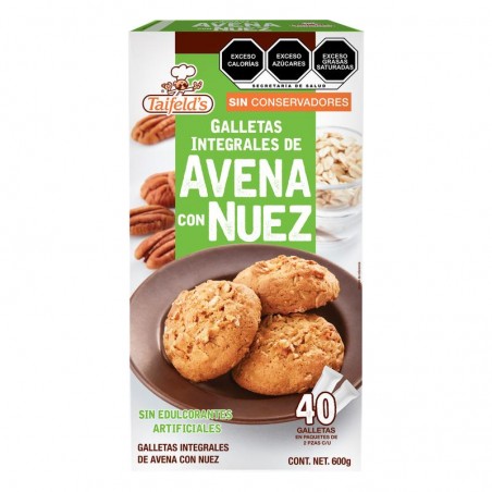 GALLETAS INTEGRALES DE AVENA CON NUEZ TAIFELDS 600 G 1/40