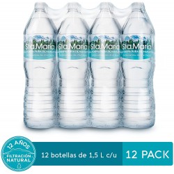 AGUA EMBOTELLADA 12 PZAS DE 1.5 L SANTA MARIA 1/12 600815