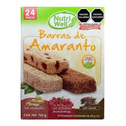 BARRAS DE AMARANTO DE 30 GMS NUTRIWELL 1/24 501781