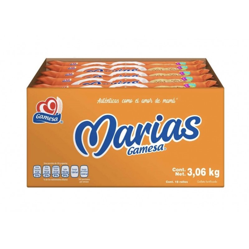 GALLETAS MARIAS GAMESA 3.06 KG 1/18