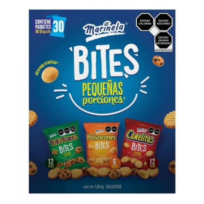 GALLETAS SURTIDAS BITES MARINELA 1.65 K 1/30