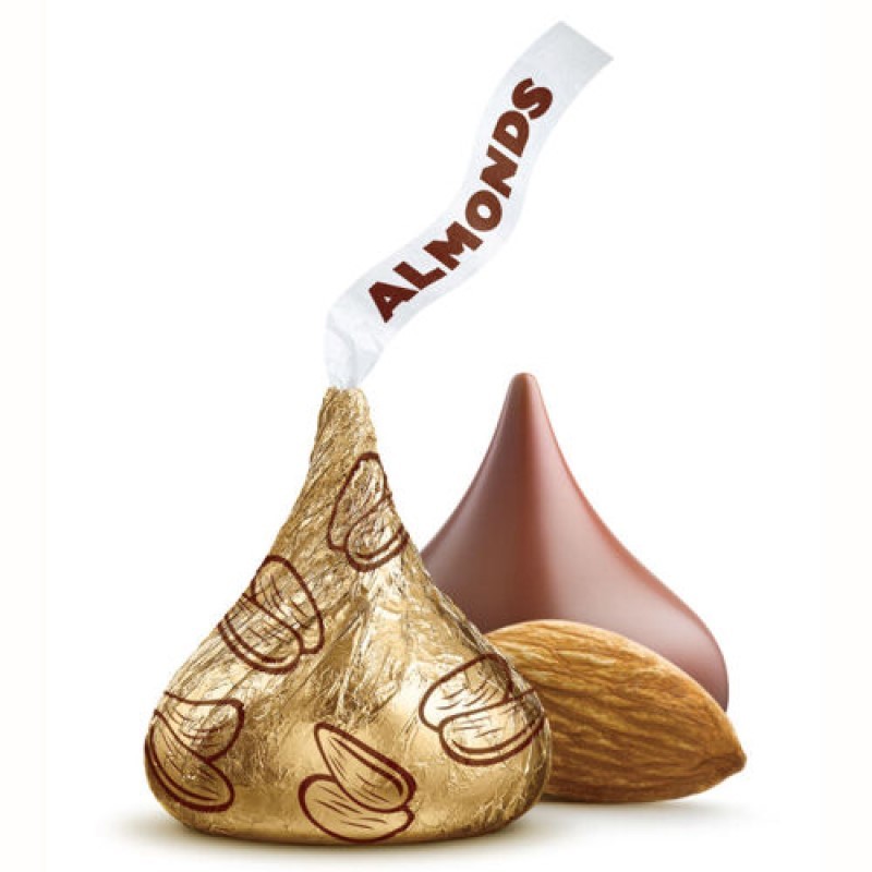 CHOCOLATES KISSES CON ALMENDRA HERSHEYS 900G 1/1 208676