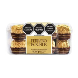 CHOCOLATES CON AVELLANAS FERRERO ROCHER 200G 1/1 083177