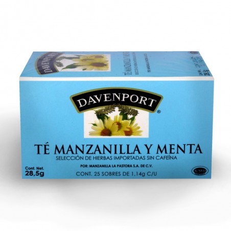 Té de Manzanilla Menta Caja 25 Piezas Davenport 1/25