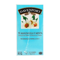 Té de Manzanilla Menta Caja 25 Piezas Davenport 1/25