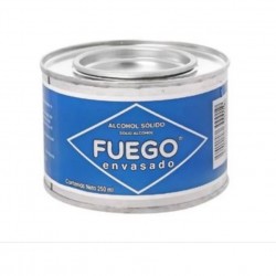 ALCOHOL SOLIDO 24 PIEZAS DE 250 ML FUEGO 1/24 022041