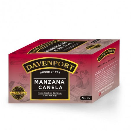 Té de Manzana Canela Caja 25 Piezas Davenport 1/25