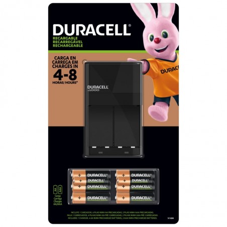 CARGADOR DE PILAS + 6 PILAS AA + 2 PILAS AAA DURACELL 1/8 075566