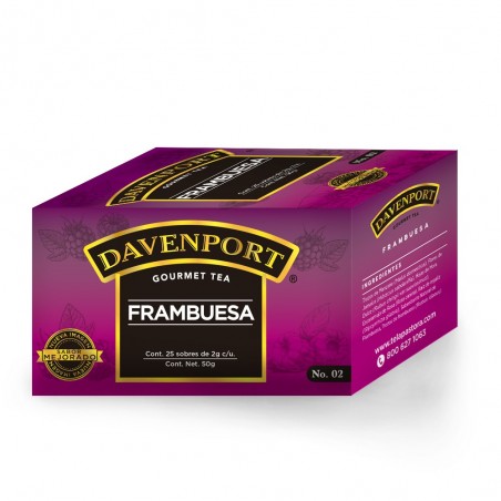 Té de Frambuesa Caja 25 Piezas Davenport 1/25