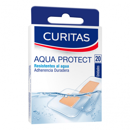 Curitas Acqua Protect Venditas Adhesivas Transparentes 20 Piezas