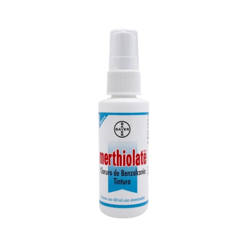 Merthiolate Blanco con Atomizador Antiséptico 60 Ml