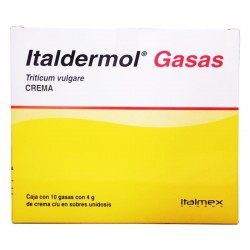 Gasas Italdermol 150 mg/gr 10 Gasas con 4 Gm de Crema