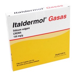 Gasas Italdermol 150 mg/gr 3 Gasas con 4 Gm de Crema