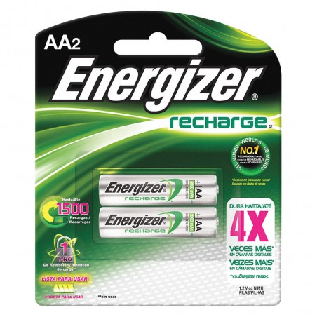 Pilas Energizer Recargable AA 1/2 Piezas 208672