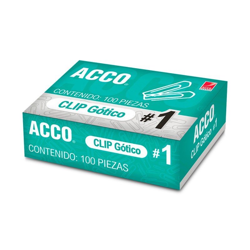 Clips Acco Gotico No.1 De 32mm 1/100 pzas 5689