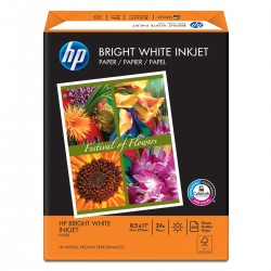 Paquete de Papel Bond HP Bright White Inkjet HPB1124 Carta Blanco 90 gr 1/500 Hojas 83450