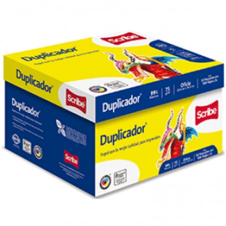 Caja de Papel Scribe Duplicador Oficio Blanco 75 gr 10/500 Hojas c/u 60382