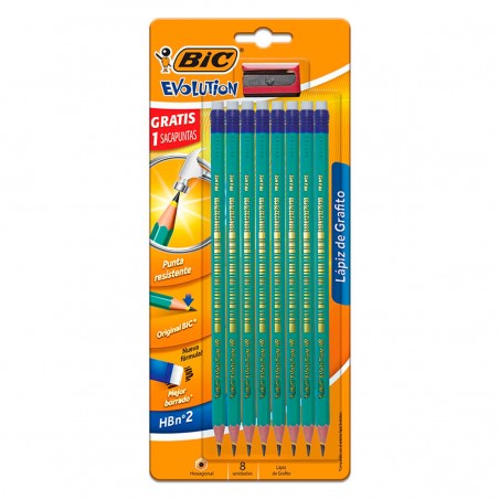 Lápiz Bic Evolution Turquesa 1/8 piezas 74102