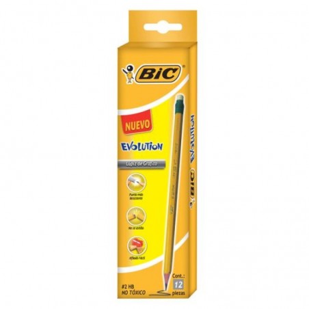 Lápiz Bic Evolution Amarillo 1/12 piezas 70265