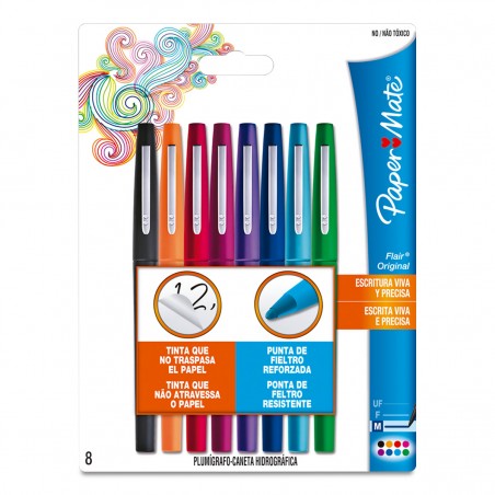 Marcadores de Colores Flair Paper Mate 1/8 Piezas 61850