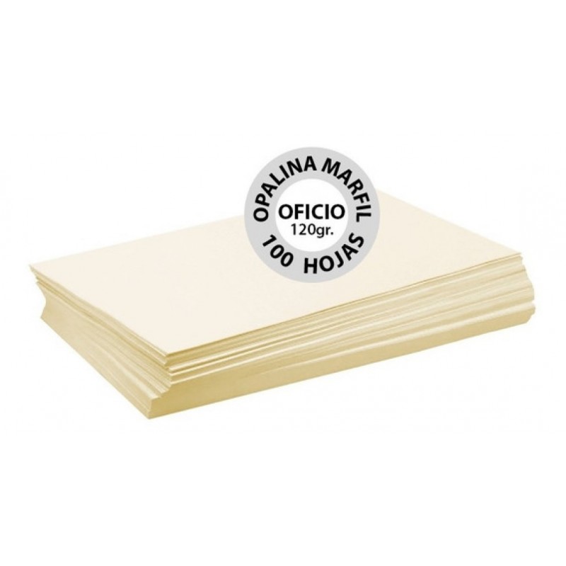 Papel Opalina Copamex Facia Premium Multifuncional Carta Marfil 120 Gr 100 Hojas 63520 0643