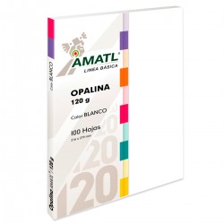 Papel Opalina Pochteca Amatl Carta Blanco 120 gr 1/100 hojas 50645
