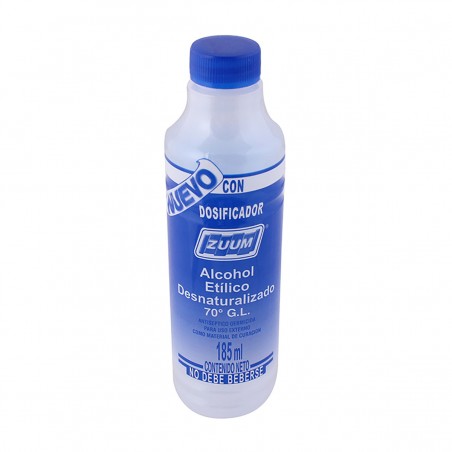 Alcohol Desnaturalizado Zuum 70° GL 185 Ml
