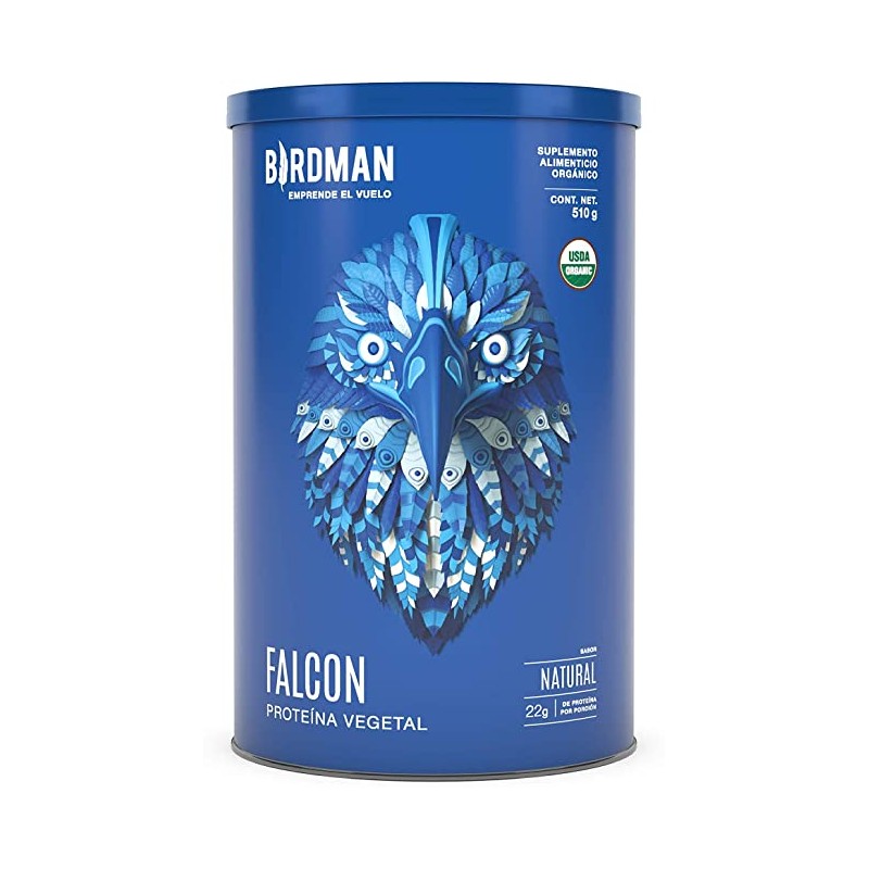 Proteina Vegetal Vegana Orgánica Birdman Falcon Sabor Natural 510 Gm