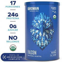Proteina Vegetal Vegana Orgánica Birdman Falcon Sabor Natural 510 Gm