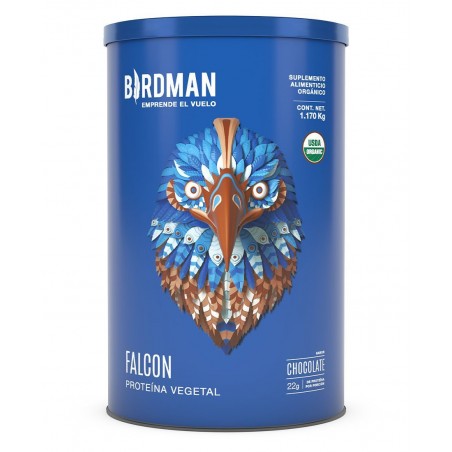 Proteina Vegetal Vegana Orgánica Birdman Falcon Sabor Chocolate 1.17