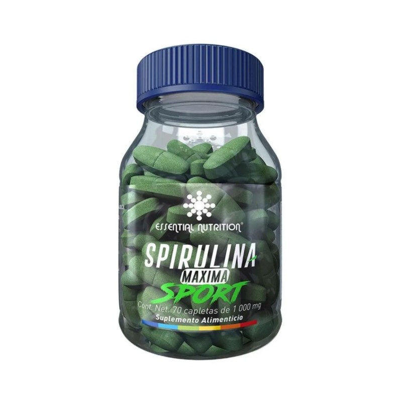 Alga Spirulina Máxima Sport Essential Nutrition 70 Tabletas