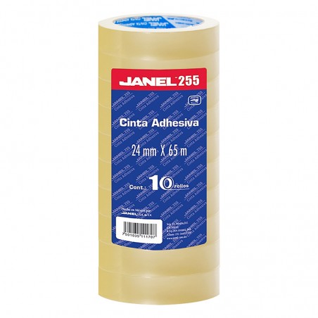 Cinta Adhesiva Janel 255 de 24 mm X 65 m 10 piezas 1/10