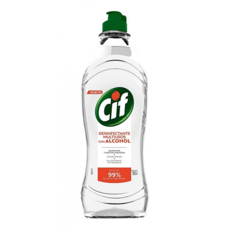 Desinfectante CIF Multiusos con Alcohol 900 ml 1/1 40028