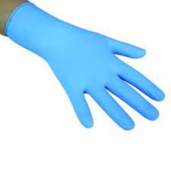 Guantes de Latex 100 pzas Ambiderm Azul 1/100 331612