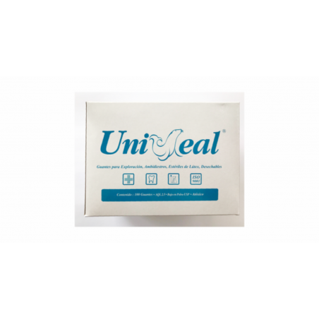 Guantes Uniseal de Látex Esteriles Para Exploración 100 Pzas 1/100 331613