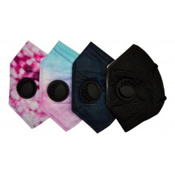 10 Cubrebocas de Colores con Valvula KN95 de 5 Capas Folding Mask 1/10 141219