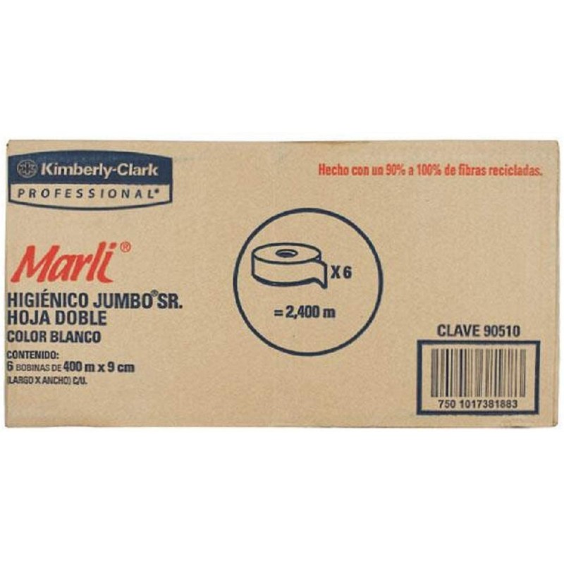 PAPEL HIGIENICO MARLI SENIOR 6/400 90510