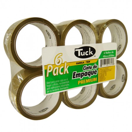 Cinta Canela de Empaque TUK 179 de 48 mm X 50 m 6 Piezas