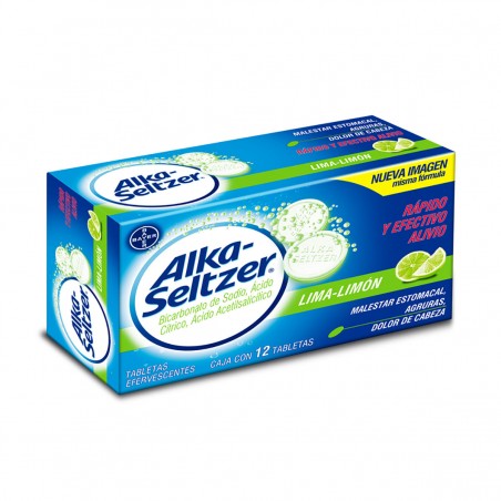 Antiácido Alka Seltzer Lima Limón Tabletas Efervescentes