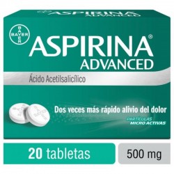 Analgésico Aspirina Advanced Acido Acetilsalicílico 500 Mg  1/20 849830
