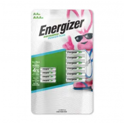 PILAS RECARGABLES AA 6PZAS + AAA 4 PZAS ENERGIZER 1/6 162555