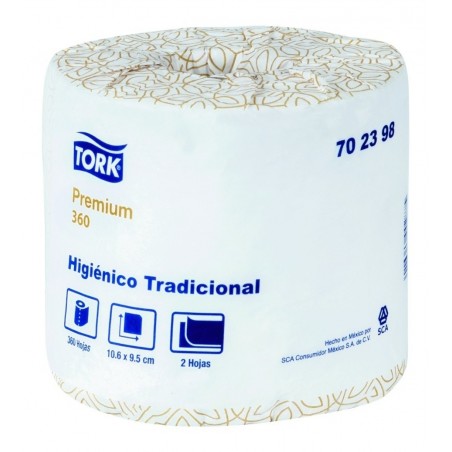 PAPEL HIGIENICO TRADICIONAL PREMIUM TORK 24 ROLLOS 24/360 702398