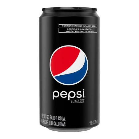 PEPSI BLACK SIN AZUCAR MINI LATA 237 ML 1/6 63406