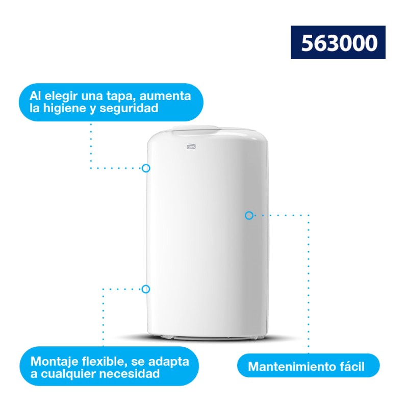 CONTENEDOR DE BASURA TORK ELEVATION 50L 1/1 563000