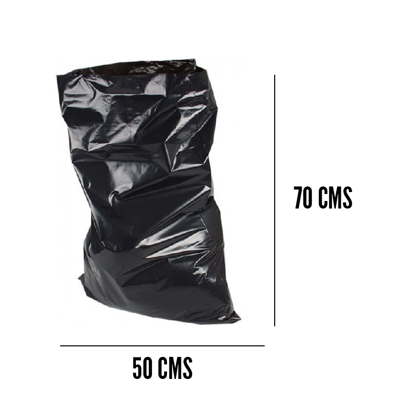 Rollo 20 bolsas basura 50 litros (70x70) negra